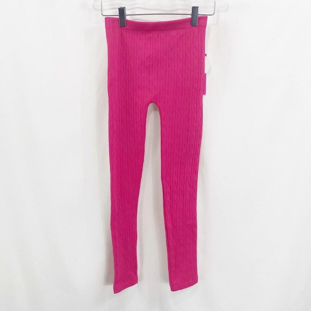 STAR RIDE Pink High Waist Stretchy Leggings Textured